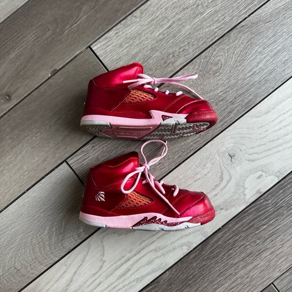 Air Jordan Kids 5 Retro TD’Valentines Day’ | Size 8C | Good Condition - Picture 3 of 8